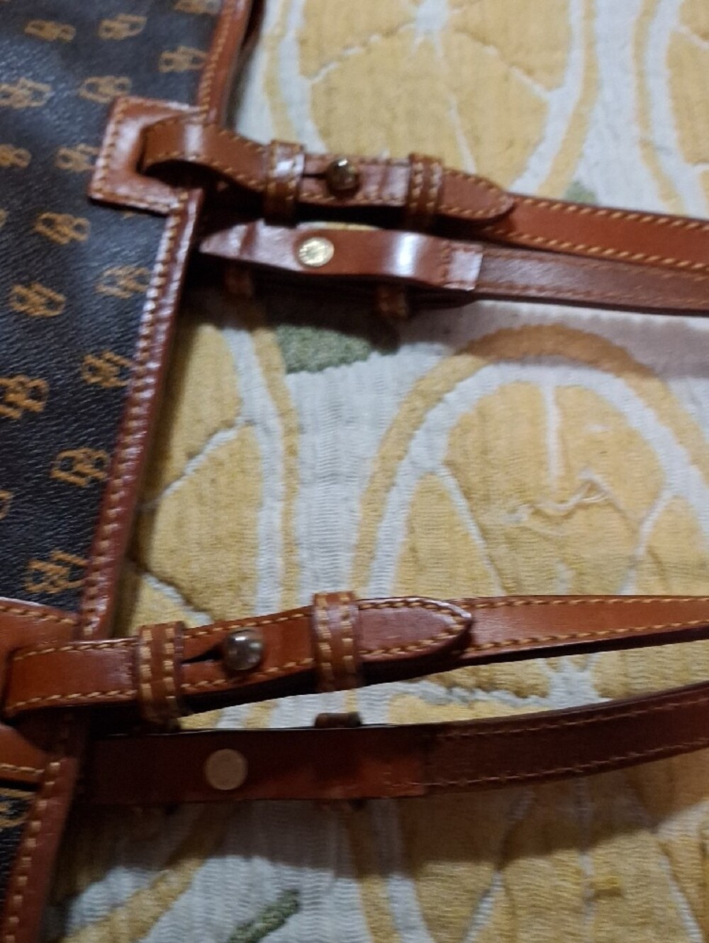 Dooney & Bourke Brown and Tan Logo Tote - Picture 5 of 12